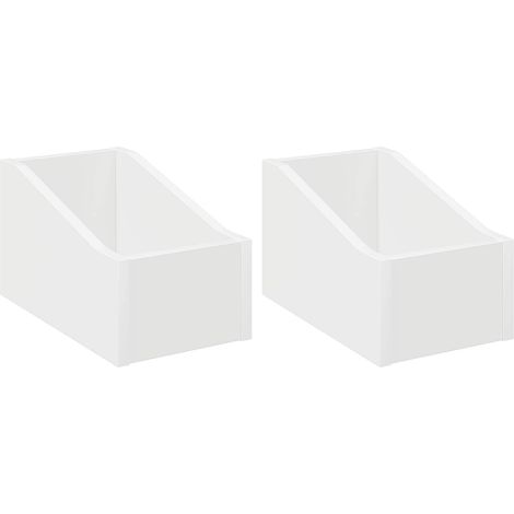 vidaXL Scatola per dischi LP 2 pz Bianco 18 x 32 x 18 cm