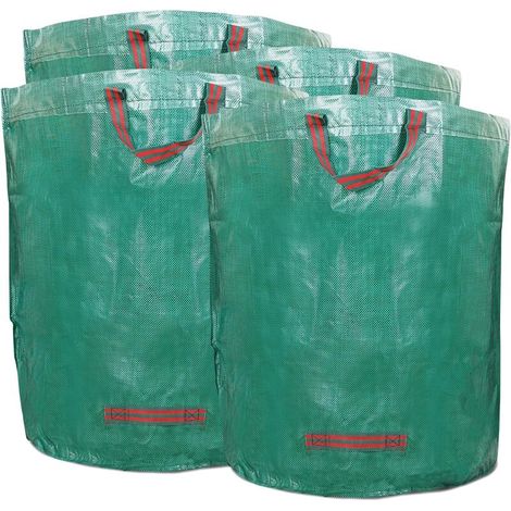 Filiyano-Ensemble de 4 sacs pour déchets de jardin, feuilles, déchets verts, résidus végétaux, compost - Forme ronde, autoportants et pliables - Sacs (1/4)