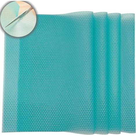 Ensemble de 8 tapis de réfrigérateur pour étagères en verre. Tapis en EVA faciles à nettoyer et résistants aux taches. Revêtement anti-humidité et anti-poussière. (1/5)