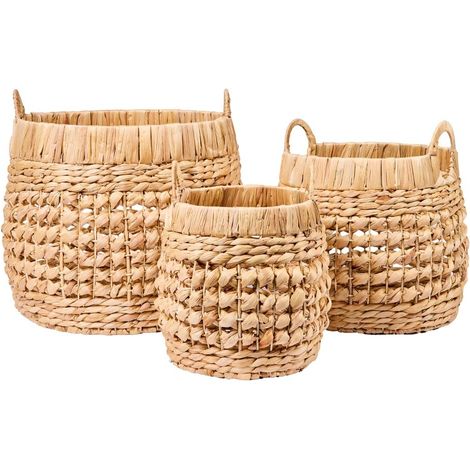 Set 3 ceste a cilindro portaoggetti a trama intrecciata Homemade