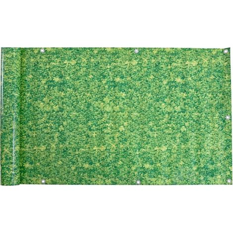 Balkonsichtschutz Sichtschutz Balkonbespannung Balkonverkleidung 6 Meter Balkon Buchs-Optik / 75x600cm