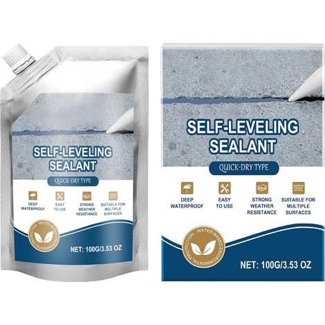 Crack Filler, Concrete Repair, Self-Leveling High Elasticity Waterproof Sealant Adhesive, Caulking Glue Wall Roof Leakage, Sealant for Home Maintenance, 4.29x1.06x4.8 Inch (1/5)