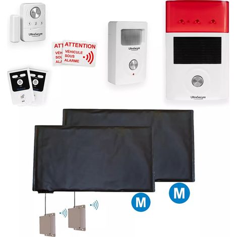 Alarme autonome sans-fil bateau DELUXE 1 - 2 Tapis + 2 détecteurs + sirène solaire + 2 télécommandes (gamme BT) (1/5)