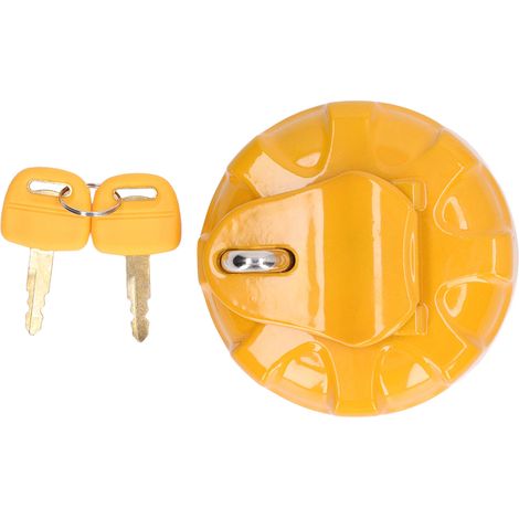 Bouchon de réservoir de gazole verrouillable en acier inoxydable avec joint caoutchouc et clés pour pelle Kato HD 200 (1/5)