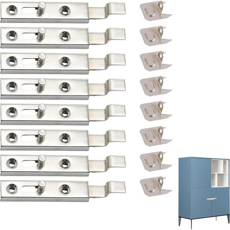 Verrou en acier pour meubles 8 pièces - pour Portes, Armoires, Placards, Salle de Bain, Cuisine, Garage - Dimensions 70 x 13,5 mm, Installation Facile (1/5)