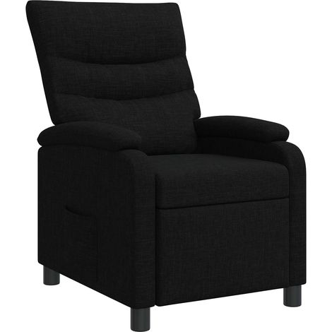 Fauteuil inclinable Noir Tissu vidaXL (1/5)