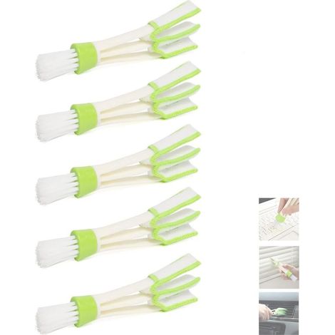 5 cepillos de limpieza para coche, cepillos suaves para salpicadero, herramientas multifuncionales de limpieza para coche, aptas para motores, ruedas, interiores, molduras y rejillas de ventilación. (1/5)