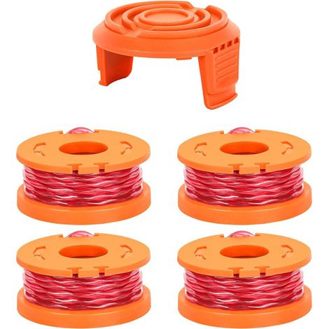 Ensemble W4+1 de rechange WORX WA0010/WA6531 : bobines, têtes de coupe, capuchons de fil et cordes de coupe. (1/5)