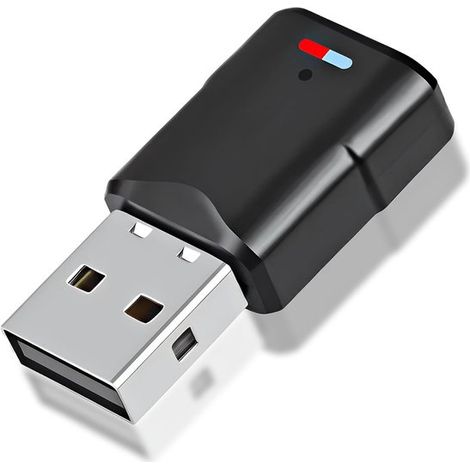 Set di 2 adattatori USB Bluetooth 5.3 per PS4,PS5,Dongle audio Bluetooth wireless a bassa latenza,Trasmettitore/ricevitore a 3 Mbit/s (1/5)