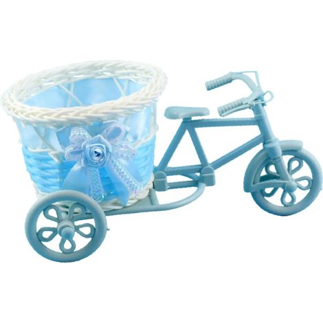 Support pour plante dcoratif fleurs bleues (1/5)