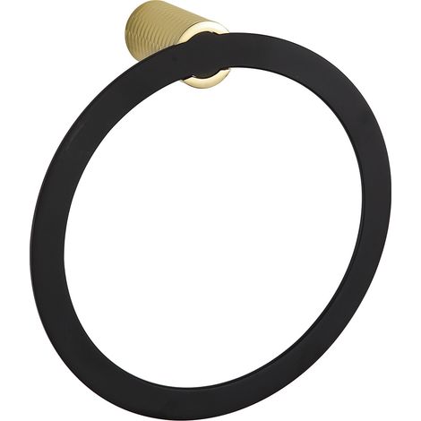 Mexen Base Handtuchhalter, Schwarz/Gold - 7088232-57 (1/2)
