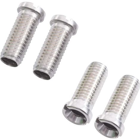 Vis pour crépine d'évier - Goupille de montage - M12 x 45 mm - 4 pièces - Vis de vidange avec filetage - Boulon d'évier pour bouchon de crépine de lavabo - Acier inoxydable - Argent (1/5)