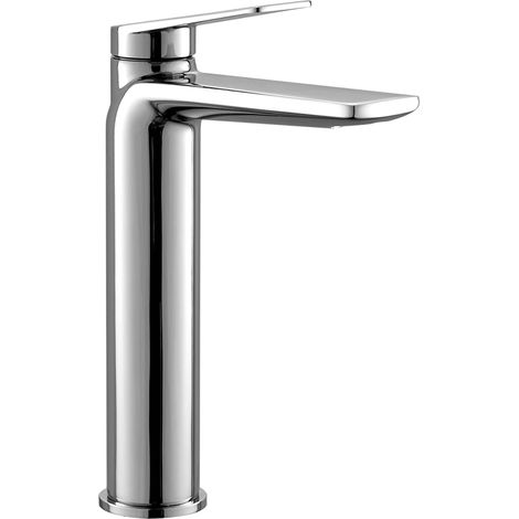 Luxury Sleek Modern Tall High Rise Mono Basin Mixer - Chrome