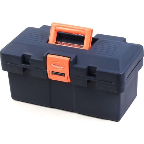 Engineer Plastic Dual Layer Hardware Werkzeug Aufbewahrungsbox Marineblau Orange