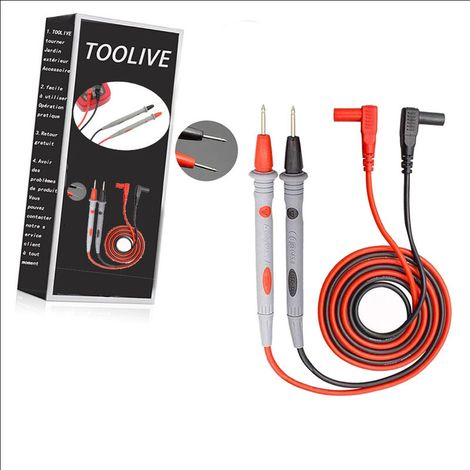 Câbles de sonde pour multimètre 1000V 20A – Longueur 1m – Embouts fermés pour sécurité – Compatible avec équipements électroniques (1/5)