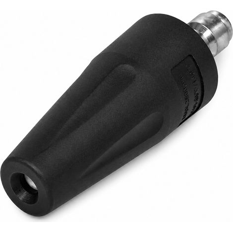 MECAFER Buse Turborotative en Inox pour Nettoyeur Haute Pression 476004 250 bar Coloris Noir et Argent Corps en Acier Inoxydable Raccord Rapide Fiable (1/5)