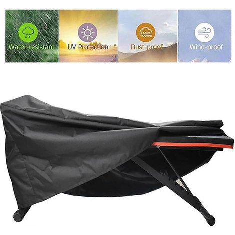 Housse pour banc de musculation 127 x 58 x 44 cm, housse anti-poussière pour planche à abdominaux, réglable pour une utilisation intérieure et extérieure. (1/5)