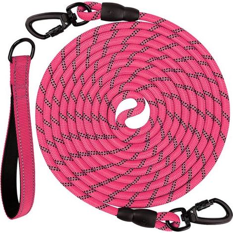 Correas de entrenamiento Sander Shop para perros, correa larga con asa acolchada, 5 m, 10 m, 15 m, 20 m, juegos, camping, color naranja, 10 m (1/5)