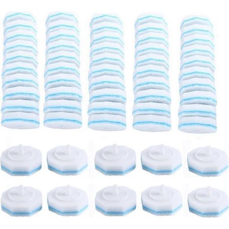 60 brosses de toilette améliorées, recharges jetables pour le nettoyage des toilettes, têtes de brosse pour cuvette (1/5)