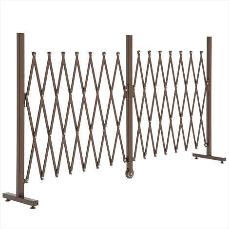 Clôture de jardin extensible en aluminium et métal chocolat 405 (1/5)