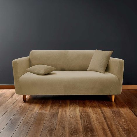 Housse de Protection pour Canapé Polyester Gaufré – Protège Canapé Lavable – Certifiée Oeko-TEX - Lin (1/3)