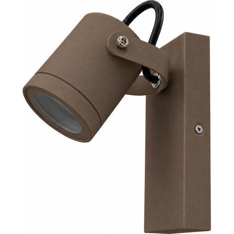 Coppia Applique da Esterno GU10 Orientabili IP44 MARRONE (1/4)