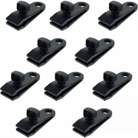 10 Pcs Plastic Tent Clips Multi-Function Secure Tarp Clips Nylon Tent Clamps Tarp Clamps for Camping, Tarps, Caravan, Garden Shade Cloth (1/5)