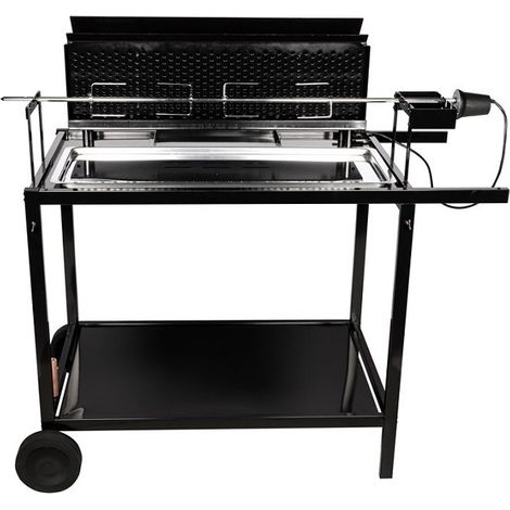 Rôtissoire professionnel au charbon de bois avec moteur électrique Somagic - 80 x 15,5 cm (1/2)