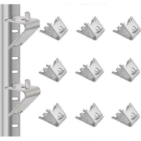 12 Stück Gefrierfachregal-Clips aus Edelstahl, Kühlschrankregalhalterung, gewerbliche Kühlschrankregal-Clips, 1,5 mm dicke Gefrierfachregalhalterungen, silberfarben (1/5)