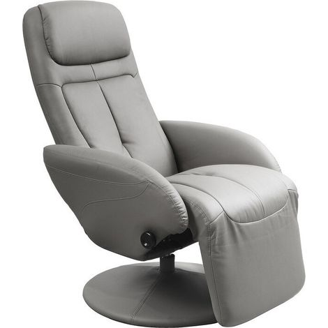 Sillón reclinable Houston 492, Gris, 84x74x80cm, Cuero ecológico