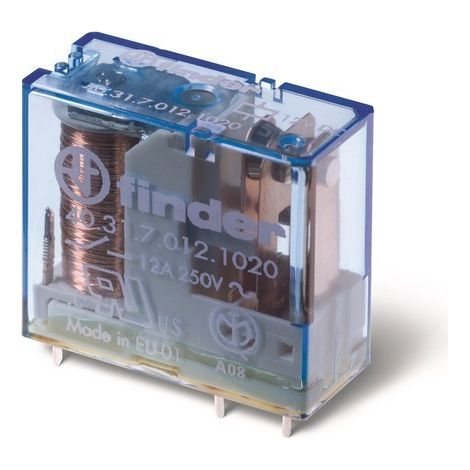 Relais circuit imprimé 1RT 12A 230V AC AgNi FINDER 403182300000PAC