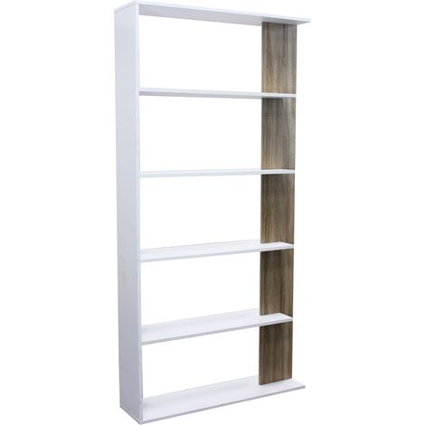 Libreria a 5 ripiani in nobilitato bilaminato Linea Elegance - Black (1/4)