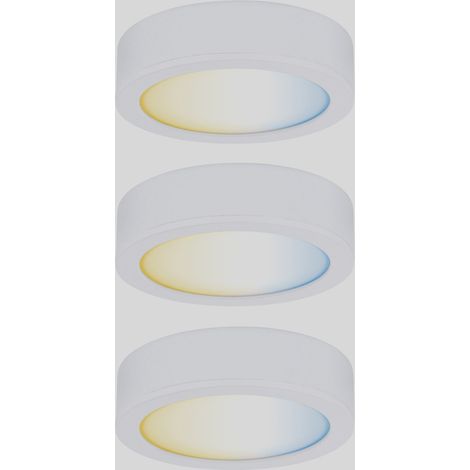 Paulmann Clever Connect Starter Set Disc weiß matt tunable White 3er Set Innenraum-Lampen (1/5)