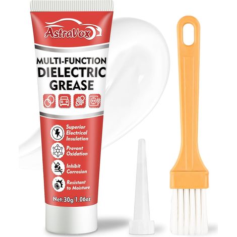 Graisse Diélectrique, Avec Pinceau, Graisse Silicone Pour Connecteurs Électriques, Bougies d'Allumage, Joints Toriques, Joint Robinet, Filtre à Eau, Protection d'Isolation, Étanche (1) (1/5)