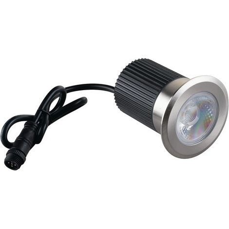 "Segnapassi rotondo RUNNER nichel W 390 Lumen 4000K (luce naturale) + RGB IP67 ermetico e resistente all'acqua fino ad un metro di profondità" (1/3)