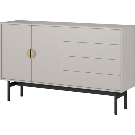 Selsey STOON II - Buffet avec 2 portes et 4 tiroirs - 154cm - taupe