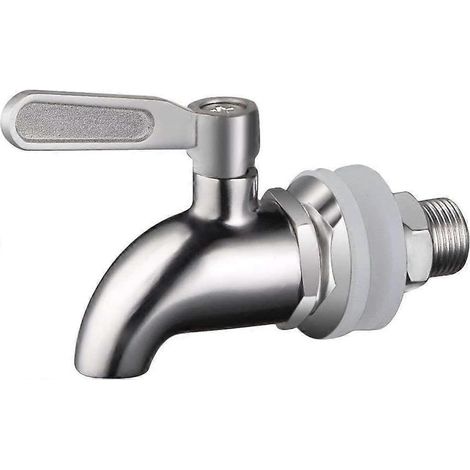 Zapfhahn für Bier und Wein – Edelstahl, 16 mm Durchmesser (1/3)