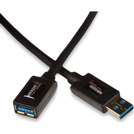 Rallonge Câble USB 3.0 mâle A vers Femelle A 2 m, Noir (1/5)