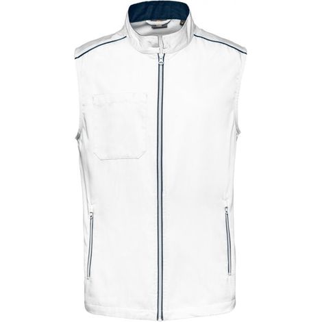 Gilet da lavoro senza maniche DayToDay WK. Designed To Work Bianco / Marina L (1/3)