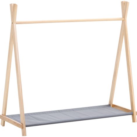 Perchero tipi infantil de madera de pino y poliéster habitación infantil marrón claro Cree (1/5)
