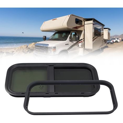 Fenêtre latérale pour camping-car, fenêtre coulissante teintée pour camping-car avec moustiquaire, fenêtre de camping-car, adaptée aux camping-cars, caravanes et remorques (500×300mm) (1/5)