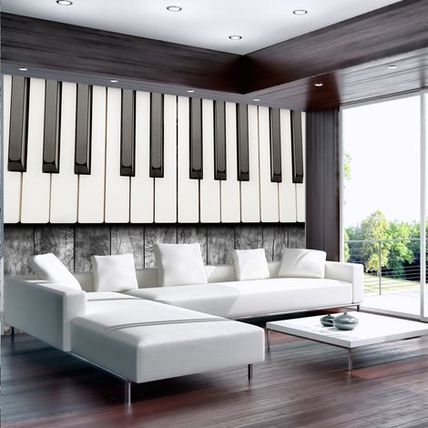 Fotomurale - Ispirato a Chopin - legno grigio - 100x70 (1/4)