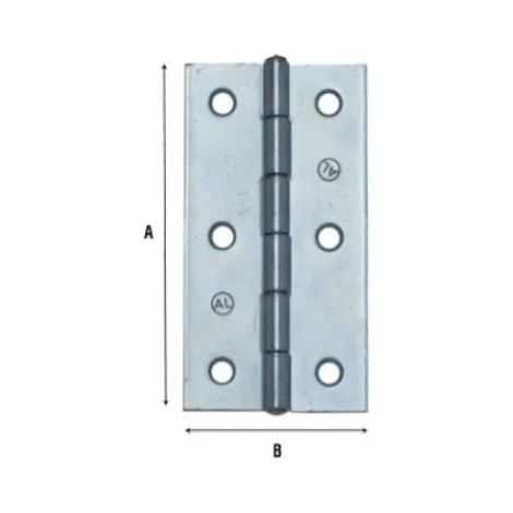 CERNIERA ALDEGHI ART. 120 STRETTA ZINCATA 38 X 26 mm