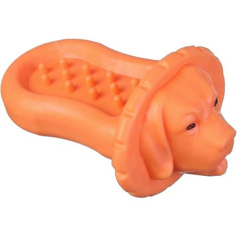 Hundeleckmatte, Welpenkauspielzeug, interaktiver Hundekäfig, Futternapf mit Anti-Schlinger, geeignet für aggressive Kauer, Zwinger-Orange (1/5)