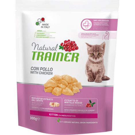 Gatto Kitten 300gr Pollo Bocconcini Natural Trainer (1/2)