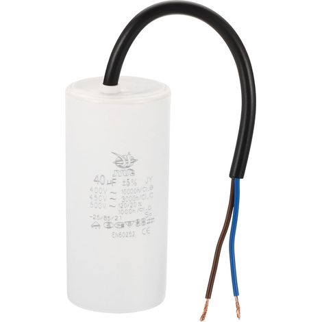 CBB60 40uf Fonctionnement Condensateur,1pcs AC 450V 2 Fils 50/60HZ Cylindre 96x44mm pour Eau Pompes, Lavage Machines Moteur Démarrage (1/5)
