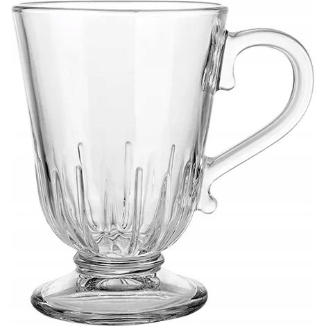 Elegante tazza in vetro con piedistallo per caffè latte, 320 ml, 1 pezzo, Siena (1/3)