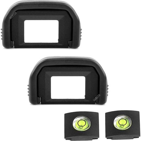 Ojo de visera para Canon EOS 4000D 2000D 1300D 1200D 1100D 800D 750D 760D 700D 650D 600D 550D 500D 450D 400D 350D 250D 200D 100D Ojo de goma, ocular EF - Lote de 2