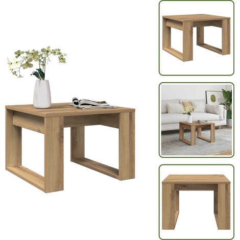 vidaXL Beistelltisch Artisan-Eiche 50x50x35 cm Holzwerkstoff (1/5)