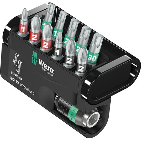 Wera Bitsortiment Bit-Check 12 BiTorsion 1, Schraubenziehersatz, 12-teilig